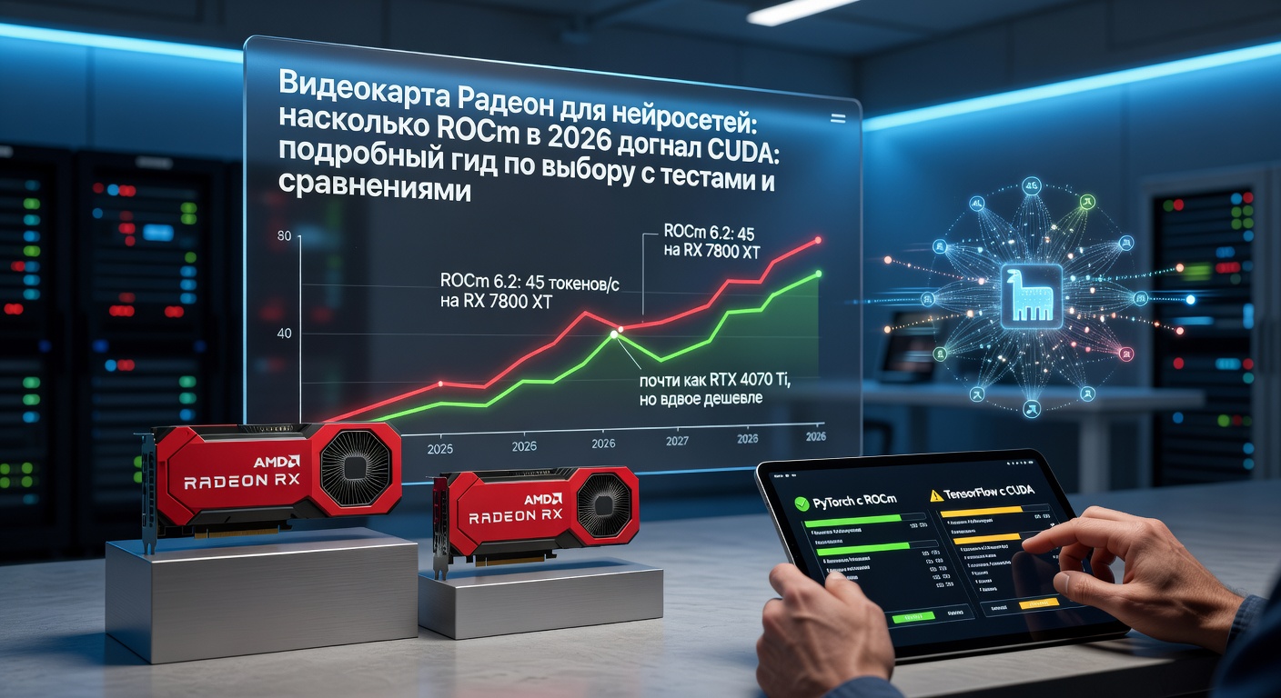 Видеокарта Радеон для нейросетей: насколько ROCm в 2026 догнал CUDA: подробный гид по выбору с тестами и сравнениями