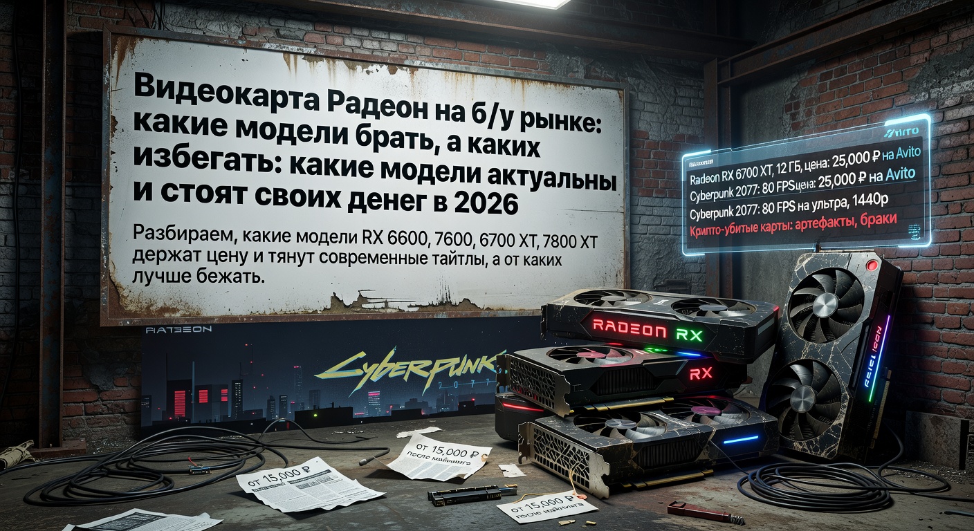 Видеокарта Радеон на б/у рынке: какие модели брать, а каких избегать: какие модели актуальны и стоят своих денег в 2026