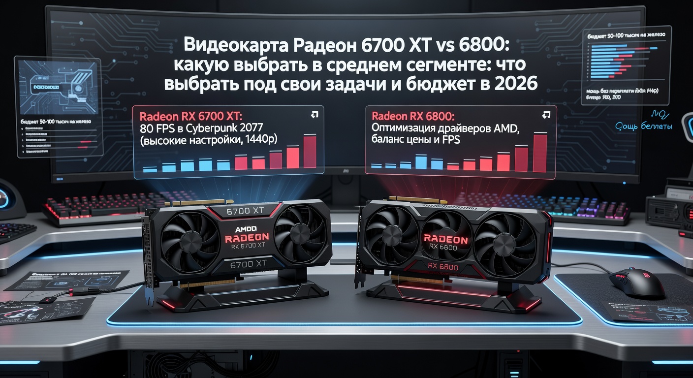 Видеокарта Радеон 6700 XT vs 6800: какую выбрать в среднем сегменте: что выбрать под свои задачи и бюджет в 2026