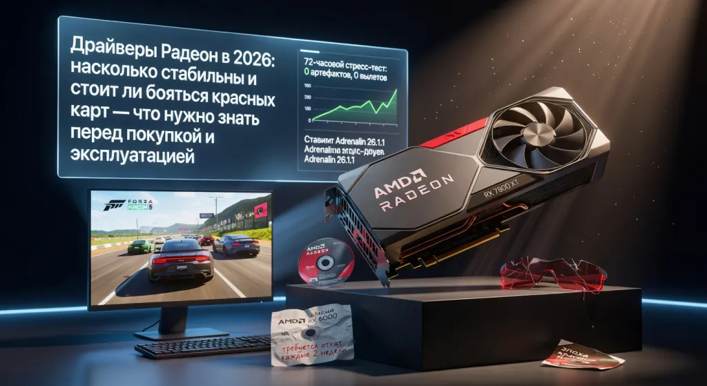 Драйверы Радеон в 2026: насколько стабильны и стоит ли бояться красных карт — что нужно знать перед покупкой и эксплуатацией